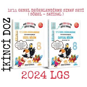 2024 LGS 8. Sınıf İKİNCİ DOZ 12'li Genel Değerlendirme Sınav Seti ( SAYISAL + SÖZEL ) ( 2. DOZ )